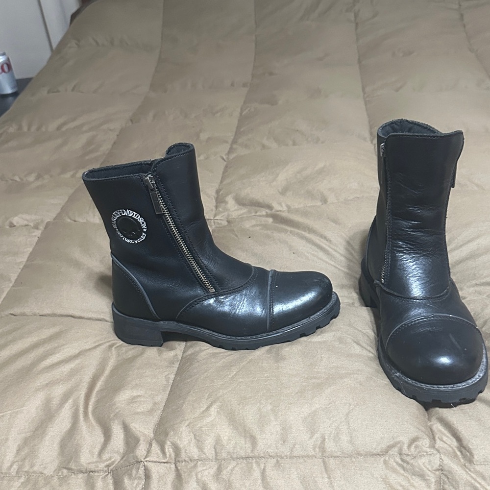 Black Leather Ankle Boots